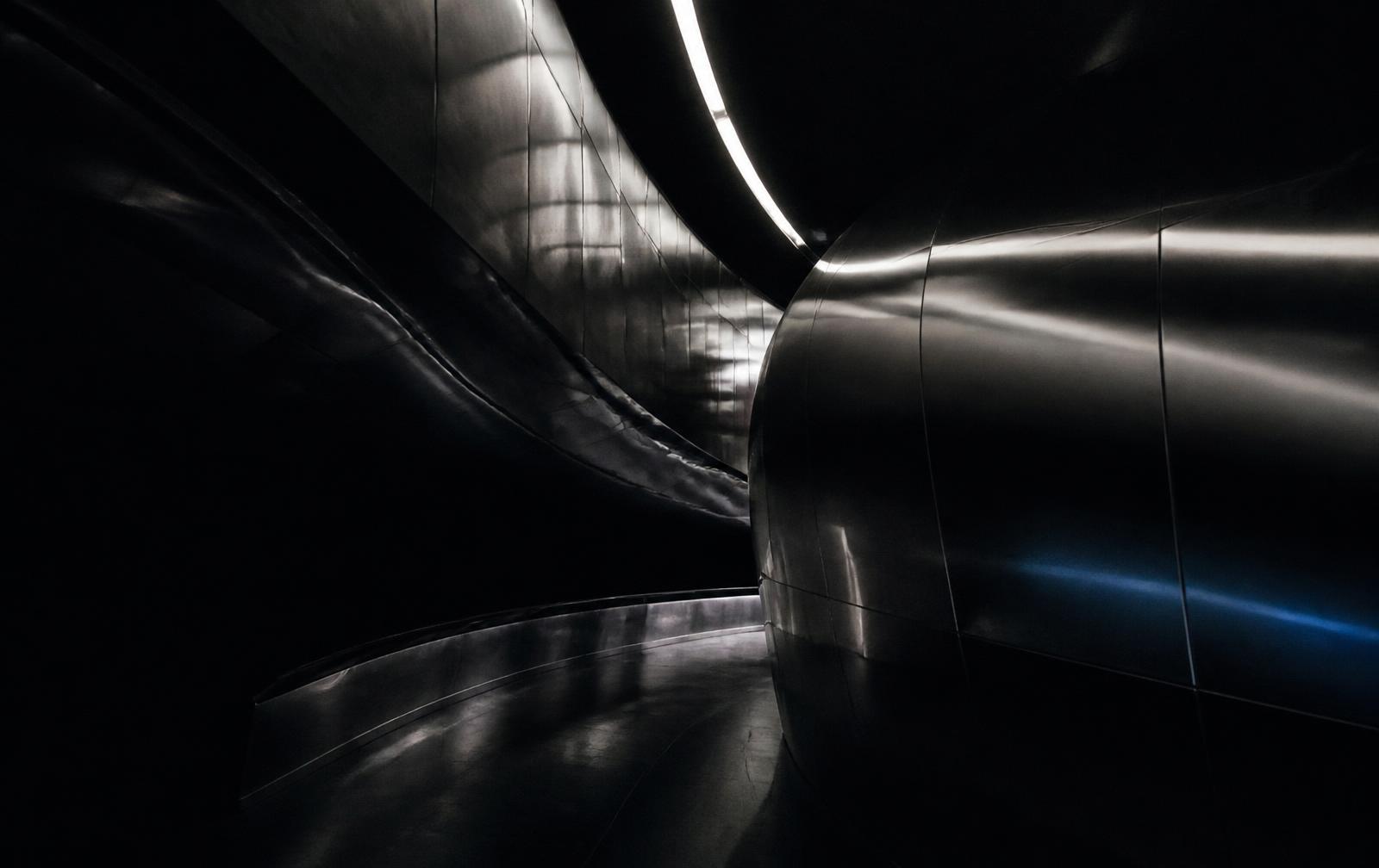 Chrome architectural interior, District 28 campaign image